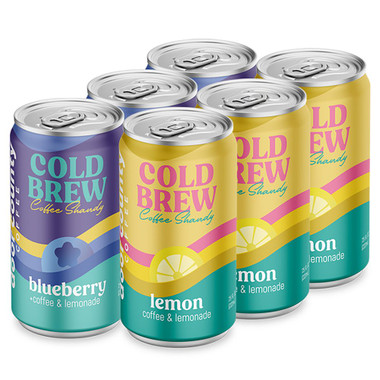 Variety Pack Flavored Cold Brew Shandy,  6 Pack