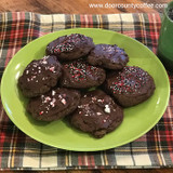Double Chocolate Candy Cane Coffee Cookies